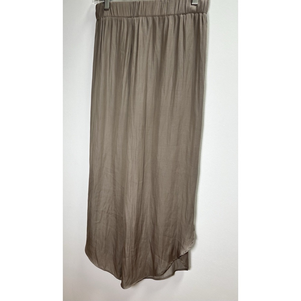 Grade & Gather Women's S Taupe Open Leg Palazzo Pants Boho Festival